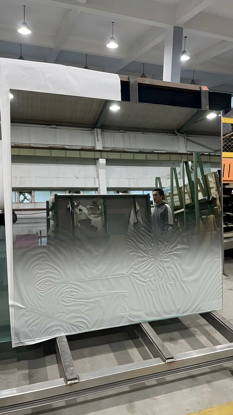 gradient mirror on rack